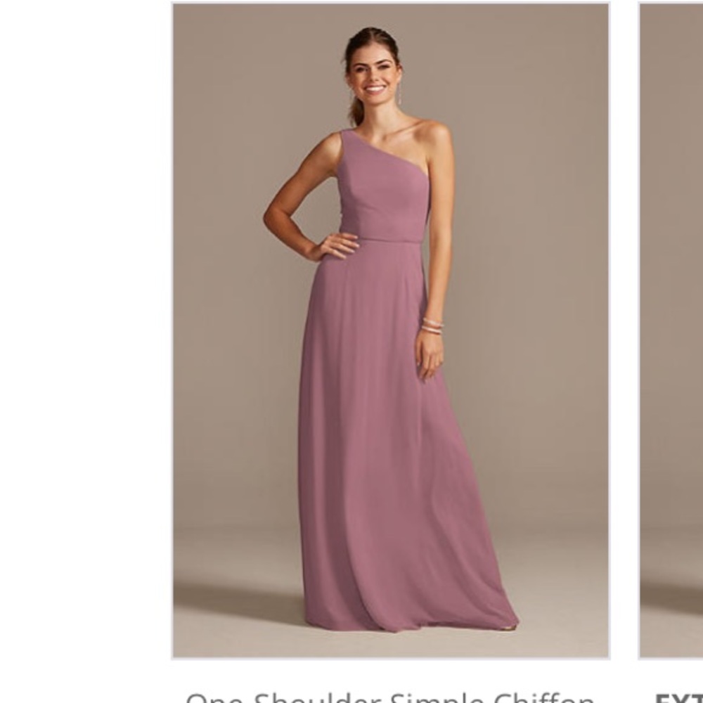 One Shoulder Simple Chiffon Bridesmaid Dress